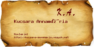 Kucsara Annamária névjegykártya